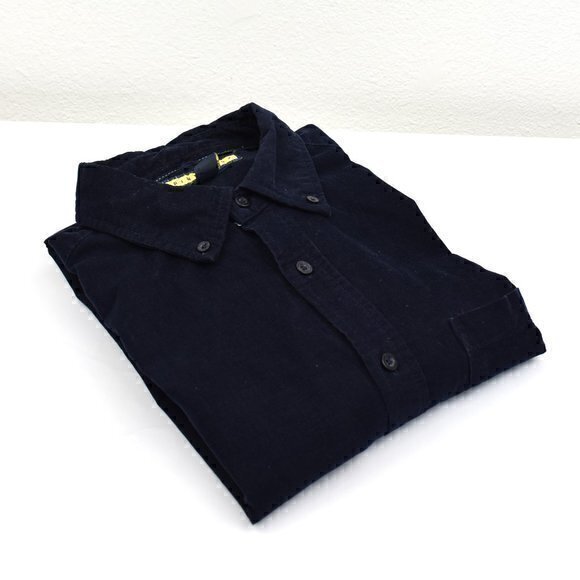 Prince & Fox Men's Pinwale Corduroy Shirt Size Medium Color Blue Gently‎ Used - Picture 1 of 7